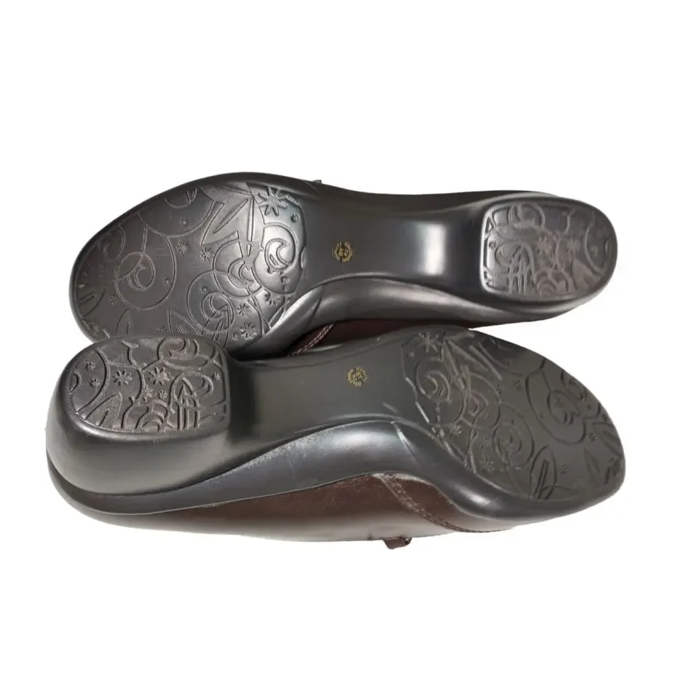Strictly‎ Comfort Women's Size 10M Brown Leather Wedge Heel Closed Toe Shoes